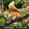 Animal de simulação esquilo fofo varanda de galho vaso de flores pingente jardim pátio de jardim acessórios de varanda acessórios DIY