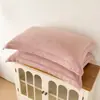 Funda de almohada de color liso Funda de almohada para dormitorio 48X74cm Uso doméstico Estilo Ins para Airbnb Pieza única 200g Terciopelo de leche Paquete de par