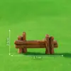 Tablero de madera creativo de paisaje en miniatura, valla de piedra y puente corto - Accesorios decorativos DIY para paisajismo de jardinería, pequeños adornos para terrarios