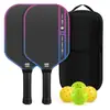 Raquete de pickleball de fibra de carbono T700 de 16mm Racket Factory Atacado Profissional para Treinamento e Competição