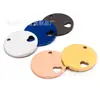 Acero inoxidable redondo hueco amor mascota perro marca collar llavero accesorios letras anti-pérdida