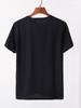 Playera de manga corta de algodón mercerizado para hombre, moda de verano, estampada, cuello redondo, media manga, transpirable, absorbe el sudor, delgada, top BK521