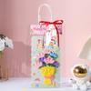 Cartão de Dia dos Professores DIY Artesanal Infantil Cartão Manuscrito de Alta Qualidade com Materiais de Flor Eterna Tridimensional como Presente para Professores
