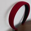 Diadema Retro de Terciopelo Rojo Coreana de Ala Ancha Estampado de Sello de Esponja para el Cabello Popular en Internet Accesorios para el Cabello de la Parte Superior de la Cabeza de Temperamento para Salir Otoño e Invierno