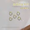 Enfeites de Nail Art de Natal Pilha de Metal Diamante Pérola Guirlanda de Árvore de Natal Liga de Diamante Enfeites de Unha 5 Peças