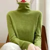 Suéter de Tricô com Gola Alta e Borda Enrolada para Mulheres, Nova Moda Primavera e Outono 2025 Camada Interna, Suéter de Tricô Feminino Outono e Inverno