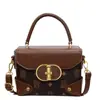 2025 Nuevo Bolso Pequeño Estampado de Verano Bolso de Mujer Bolso de Hombro con Textura Bolso Cruzado Versátil de Textura Retro Bolso Cuadrado Pequeño