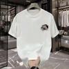 Camiseta de Moda con Estampado de Gato de Marca, Cuello Redondo, Manga Corta, Holgada, Talla Extra, para Parejas, Sin Género, Unisex, Top de Media Manga para Verano