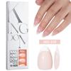 Unha Francesa Transfronteiriça Simples com Armadura Patch de Injeção de Óleo Nail Art Removível Trapézio Caixa com 120 Unhas Postiças