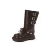Botas de Dos Vías para Niña Otoño 2026 Estilo Academia Otoño Zapatos de Piel para Niños Botas de Moda para Niños Medianos y Grandes Botas Individuales