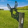 Adornos Metálicos al por Mayor Creativos de Burro Silueta Animal Dinosaurio para Exteriores con Enchufe para Estaciones Independientes Transfronterizas