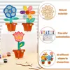 Flor de Madeira 3D Inacabada Transfronteiriça para Crianças DIY Pintura Graffiti Flores em Branco para Enfeites
