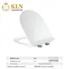 Tapa de Asiento de Inodoro de PP de Cierre Lento Silencioso, Engrosada y Antirroturas, Tapa de Asiento de Inodoro Blanca de Material Puro Universal, Jinbaisheng Baño 004