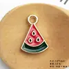 Aceite de gota de fruta aleación accesorios pendientes de botón DIY accesorios de joyería pendientes hechos a mano pendientes gancho de oreja paquete de materiales