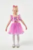 Día del Niño Transfronterizo Falda Tutú de Baile Moderno para Niñas Europeas y Americanas Falda de Gasa con Lentejuelas Falda de Princesa Linda Traje de Presentación
