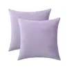 Almohada de Terciopelo Amazon Color Sólido Sala de Estar Lujo Ligero Cuadrada Funda de Almohada Cubierta de Cojín Mesita de Noche Bolsa Suave Almohada