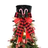 Ángel Navideño Superventas Transfronterizo Adorno para la Punta del Árbol Estrella Iluminado LED Muñeca Ángel Navideño Diosa Adorno Festivo en Stock