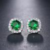 Venta Caliente de Ebay Transfronteriza Exportación Moda Simple Lindos Pendientes de Disco con Circonita Pendientes Versátiles para Mujer Estilo Urbano