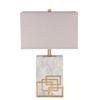 Lámpara de mesa moderna de mármol gris chino, diseño de estilo zen, para habitación de hotel, club, dormitorio, lámpara de noche.