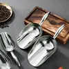 Pala para Hielo de Acero Inoxidable 304 Pala para Máquina de Hielo Pala para Granos Pala Plana para Cubitos de Hielo Cuchara para Hielo Cuchara para Té Pala Multiusos Transfronterizo