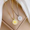 [Aço Titânio Total] Anel Cheio de Diamantes, Estilo Normcore Personalizado, Colar de Ouro Real na Fornalha, Corrente Popular Ins Feminina para Clavícula