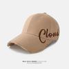 Gorra de béisbol negra con visera rígida para mujer, con letras de verano y gran circunferencia de la cabeza, resistente al sol, estilo coreano, bordada a la moda para hombre.