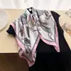 Pañuelo de Seda Estampado de Carruaje Estilo Europeo y Americano, Pañuelo Cuadrado Pequeño, Chal de Gama Alta, Pañuelo para el Cuello Protección Solar, Pañuelo para la Cabeza, Bufanda para Mujer