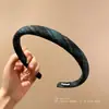 Outono e Inverno Maillard Sentido de Alta Qualidade Lã Xadrez Cabelo Fino Faixa de Cabelo Feminina Nova Lavar o Rosto Faixa de Cabelo Elegante Saída Combina com Tudo Faixa de Cabelo