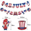 Decorações para Festa do Dia da Independência Americana 4 de Julho, Bandeiras de Gnomo, Toppers de Bolo, Adereços de Decoração para o Dia Nacional Americano