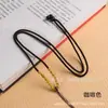 Cordão de Pingente Dourado Antigo Tecido à Mão para Homens e Mulheres, Corda de Pingente para Pendurar com Nó de Transferência, Corda de Colar Criativa, Corda de Pingente