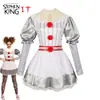 Vestido de mujer con alma de payaso, disfraz de Halloween, payaso de terror, juego de rol, cosplay, fábrica
