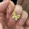 Collar de Mariposa de Perlas de Alta Gama de Moda para Mujer, Diseño de Nicho Estilo Ins, Nueva Cadena para Suéter, Accesorio Exquisito de Lujo Ligero