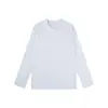 Nova Camiseta Masculina Multicor 230g Algodão Penteado Outono Cor Sólida Solta Camisa Base Interna Top Masculino de Algodão