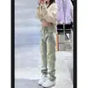 Jeans de Verão Feminino Tendência Estilo Hong Kong Novo 2026 Carta Personalizada Hip-Hop Ins Moda Estilo High Street Calças Longas Cool