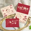 Cartão de Saudação para Festival Impressão Estilo Chinês Criativo Cartão de Agradecimento 3D para Negócios Envelope Sensação de Alto Padrão Logotipo da Empresa Hot Stamping