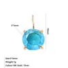 Nuevo Colgante Geométrico Redondo de Circonia Incrustada con Doce Piedras de Nacimiento Coloridas 5*5mm Exquisito Accesorio DIY Joyería