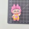Muñeca de Tarjeta Grande Labubu Pegamento de Crema DIY Accesorios de Resina Funda para Teléfono Móvil Pasador Diadema Llavero Material Venta al por Mayor