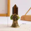 Pedra Lapidada de Cristal Natural Transfronteiriça Coluna de Cristal Árvore da Vida Sino Criativo Sino de Mão Adorno de Decoração de Adereço de Halloween