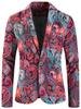 2024 Comercio Exterior AliExpress Amazon Nuevo Traje Estampado de Un Botón Talla Europea Traje Casual Talla Grande Top para Hombre