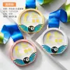 Medallas de Cristal Personalizadas para Eventos de Baloncesto, Bádminton y Carrera; Medallas de Metal con Estrella de Cinco Puntas, Premios Conmemorativos Chapados en Oro, Lámina de Oro
