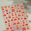 Óxido de Hierro Estilo Año Nuevo Auspicioso Estampado Pegatinas para Uñas Ts4212 Zodiaco Festivo Danza del León Fortuna Pegatinas para Uñas