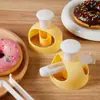 Molde para dona grande estilo americano con pinzas para bañar utensilios para hornear molde para galleta con impresión plástico hueco molde para pan