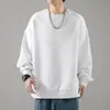 Sudadera Gruesa de Terciopelo con Cuello Redondo, Color Sólido, Manga Larga, Otoño e Invierno, Estilo Americano Oversize Holgado, Chaqueta para Hombres y Mujeres