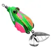 Rana trueno de lentejuelas dobles estilo tailandés 4.5cm/7.2g modificada para fortalecer el anzuelo rana trueno negra comercio exterior en stock