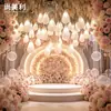 Nuevos Accesorios de Boda Shangmeili Venta al por Mayor Suministro Directo Candelabro de Gota de Agua de Plástico Accesorios de Decoración para Lugar de Boda Luces Decorativas