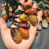 Colgante de Piedra Cruda de Sardónice Natural Calcedonia Ágata Jade Pieza de Mano Cadena de Suéter Colgante Pequeño de Ágata