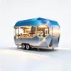 Venta al por mayor directa de fábrica Estilo Celebridad de Internet Food Truck Acero Inoxidable Carrito Móvil de Comida Callejera Personalizable