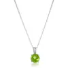 Collar Redondo Nuevo Transfronterizo Europeo y Americano Colgante de Piedra Natal Joyería Simple y de Moda para Cumpleaños de Amigos