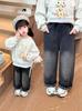 Jeans para Niña 2025 Nuevo Otoño Pantalones Rectos Infantiles Primavera y Otoño Elegantes Sueltos Pantalones para Bebé Moda de Otoño Tendencia
