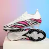Zapatos de Fútbol de Punto sin Costuras Transfronterizos para Hombres y Mujeres, de Caña Baja Ag Tacos Largos para Césped Artificial Exterior Tf, Zapatos de Fútbol Profesionales en Stock